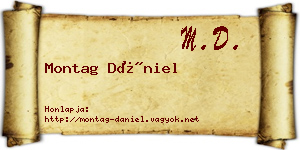 Montag Dániel névjegykártya